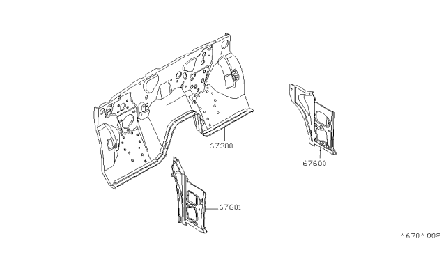 1980 Nissan 200SX Dash LH Diagram for 67611-N8500