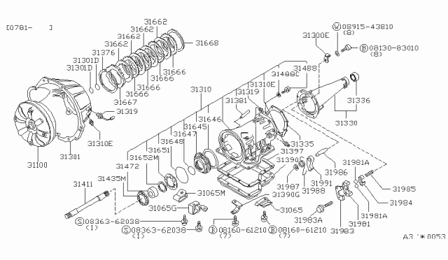 1983 Nissan 200SX Converter-Torque Diagram for 31100-X6760