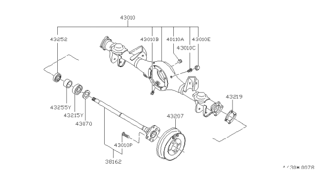 1979 Nissan 200SX Rear Axle Diagram