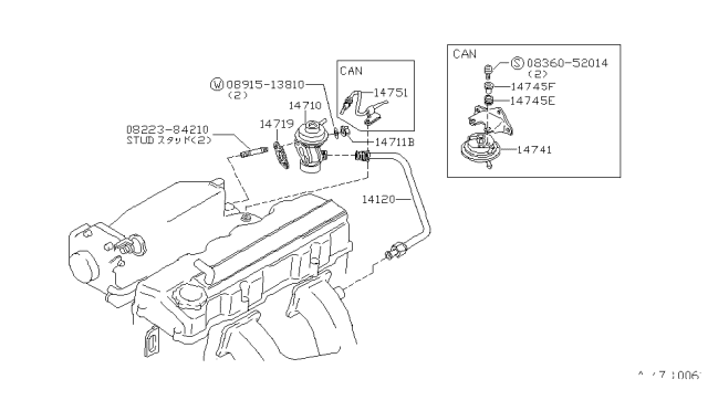 1981 Nissan 200SX EGR Parts Diagram 2