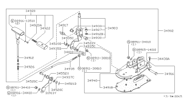 1980 Nissan 200SX Auto Transmission Control Device Diagram