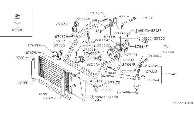 1981 Nissan 200SX Hose Flex Low Diagram for 92455-N8502