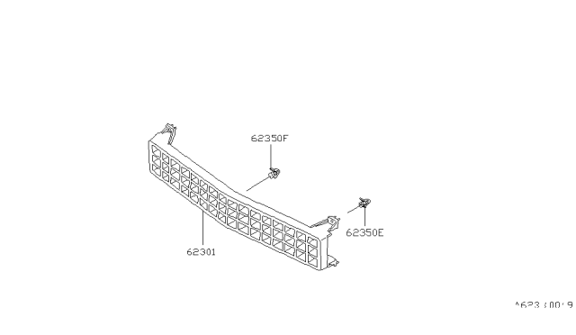 1981 Nissan 200SX Front Grille Diagram 3