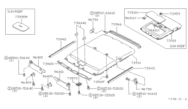 1980 Nissan 200SX Coat Hanger-Blu Diagram for 96750-N8502