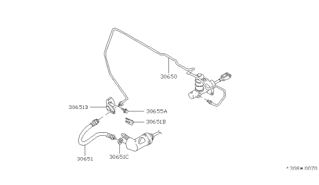 1979 Nissan 200SX Clutch Piping Diagram