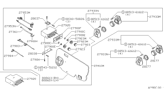 1980 Nissan 200SX Audio & Visual Diagram 5