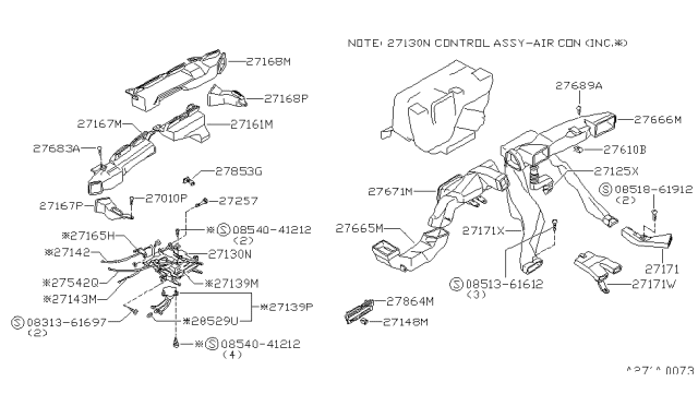 1981 Nissan 200SX Screw Diagram for 08540-41212