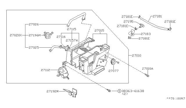 1981 Nissan 200SX Hose Heater Diagram for 92406-N8500