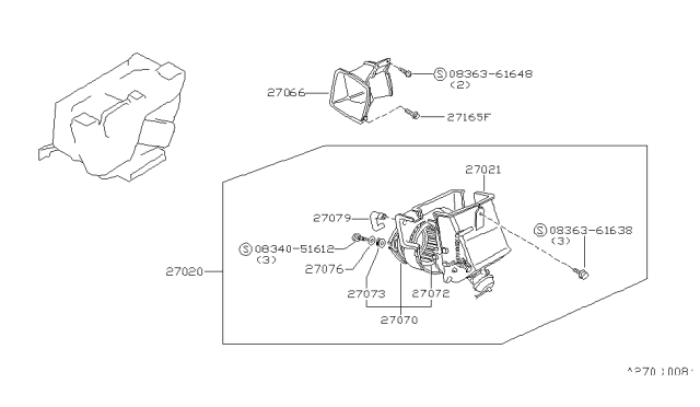 1981 Nissan 200SX Heater & Blower Unit Diagram 2