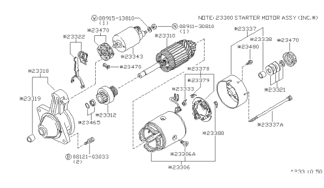 1981 Nissan 200SX Starter Motor Diagram 3