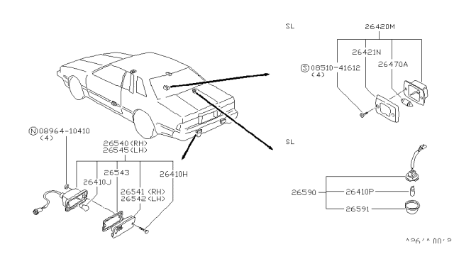 1979 Nissan 200SX Room Lamp Diagram 4