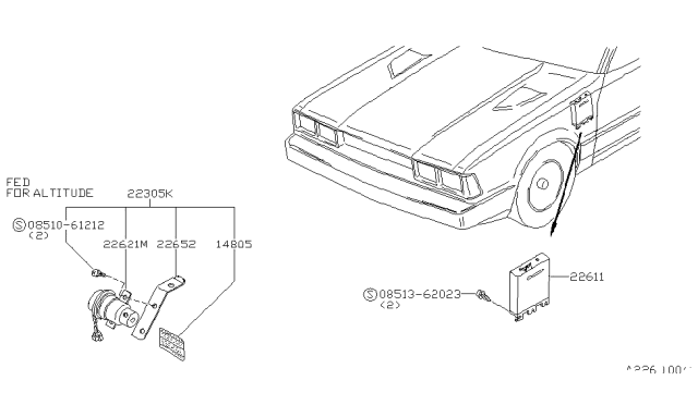 1981 Nissan 200SX Engine Control Module Diagram 2