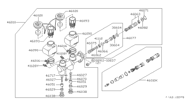 1979 Nissan 200SX Brake Master Cylinder Diagram 1