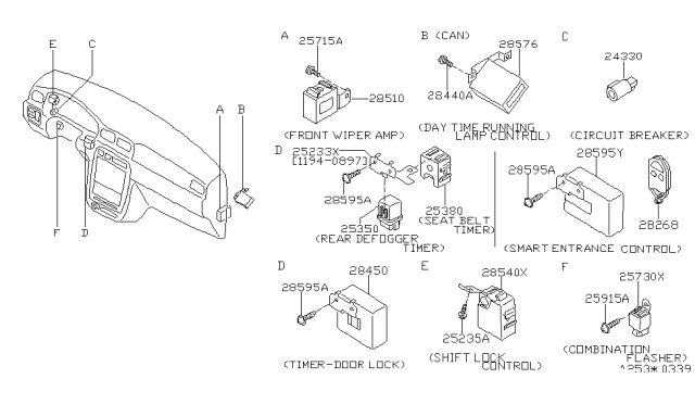 1997 Nissan Sentra Electrical Unit Diagram 1