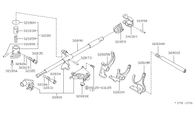 1997 Nissan Sentra Transmission Shift Control Diagram 2