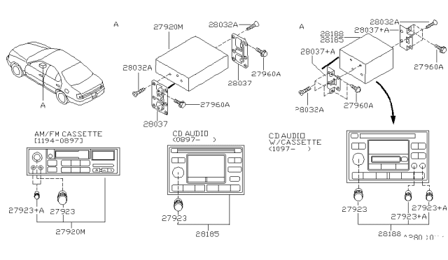 1995 Nissan 200SX Audio & Visual Diagram 2