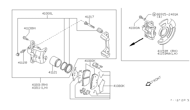 1995 Nissan Sentra Front Brake Diagram 1