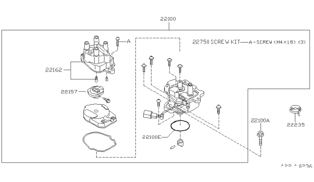 1995 Nissan 200SX Distributor & Ignition Timing Sensor Diagram 1