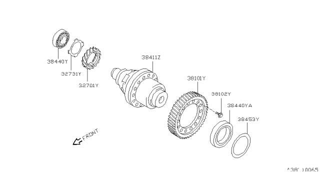 1995 Nissan 200SX Front Final Drive Diagram 4