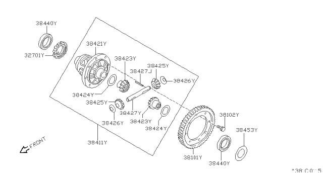 1997 Nissan Sentra Front Final Drive Diagram 3