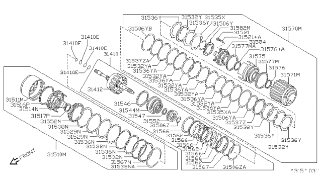 1996 Nissan 200SX Clutch & Band Servo Diagram 1