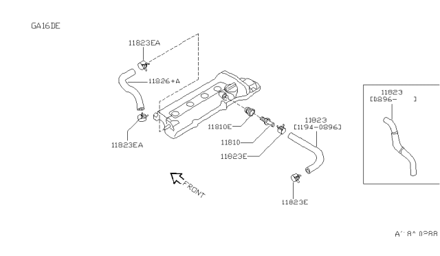 1998 Nissan 200SX Crankcase Ventilation Diagram 1