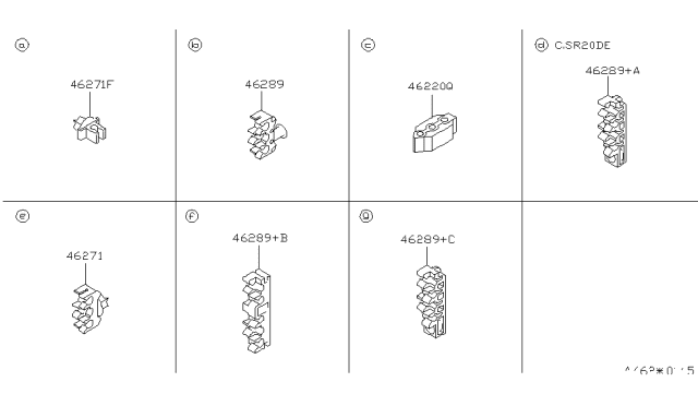 1997 Nissan 200SX Clip-Tube,Brake Diagram for 46289-58Y00