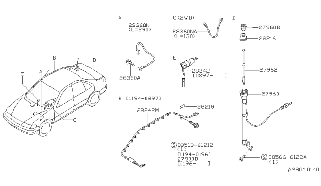 1998 Nissan Sentra Audio & Visual Diagram 3