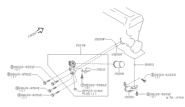 1999 Nissan Sentra Lubricating System Diagram 2