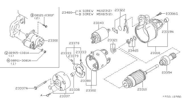 1997 Nissan Sentra Starter Motor Diagram 1