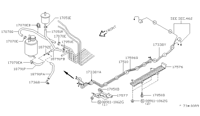 1999 Nissan Sentra Fuel Piping Diagram 3