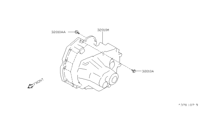 1998 Nissan 200SX Manual Transmission, Transaxle & Fitting Diagram 2