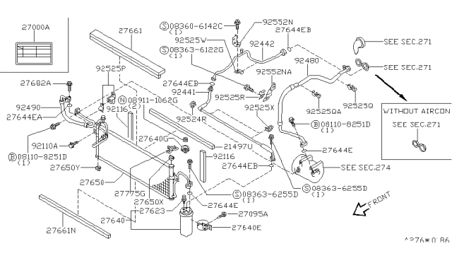 1997 Nissan Sentra Switch Assy-Pressure Diagram for 92137-0W000