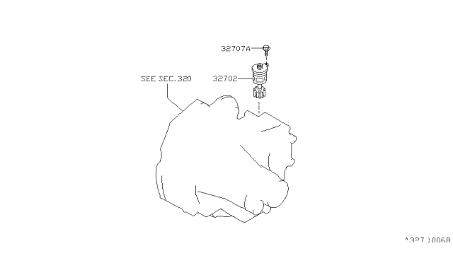 1999 Nissan 200SX Pinion Assy-Speedometer Diagram for 32702-9B415