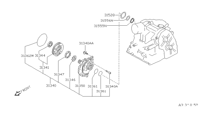 1997 Nissan 200SX Engine Oil Pump Diagram