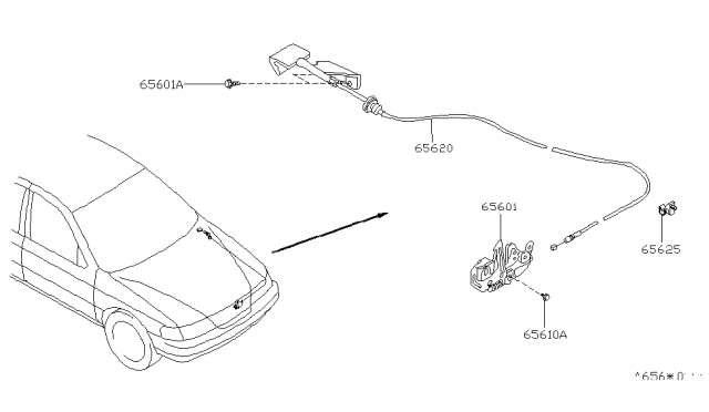 1999 Nissan Sentra Hood Lock Control Diagram