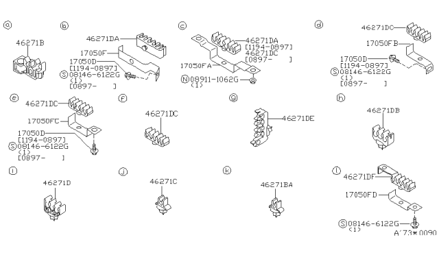 1997 Nissan Sentra Insulator Diagram for 46271-9B403