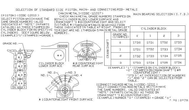 1996 Nissan Sentra Piston,Crankshaft & Flywheel Diagram 4