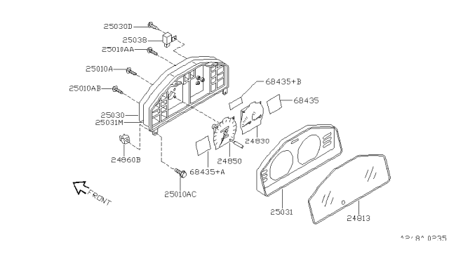 1999 Nissan Sentra Instrument Meter & Gauge Diagram 3