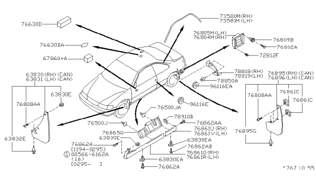 1997 Nissan 200SX Plug Diagram for 01658-02081