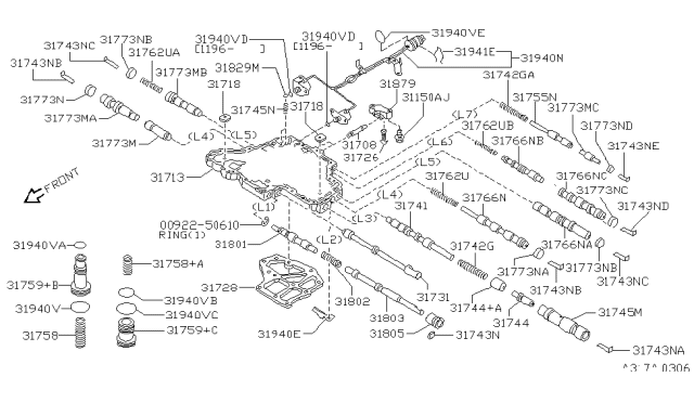 1998 Nissan Sentra Plug Diagram for 31773-31X02