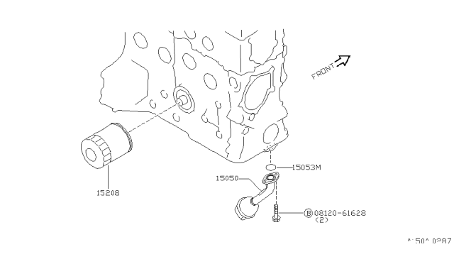 1996 Nissan Sentra Lubricating System Diagram 1