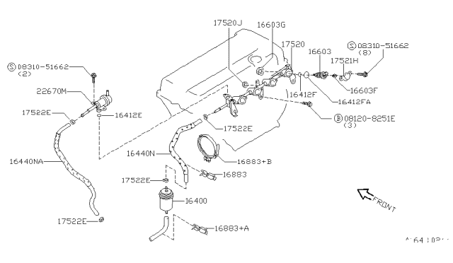 1995 Nissan 200SX Fuel Strainer & Fuel Hose Diagram 2