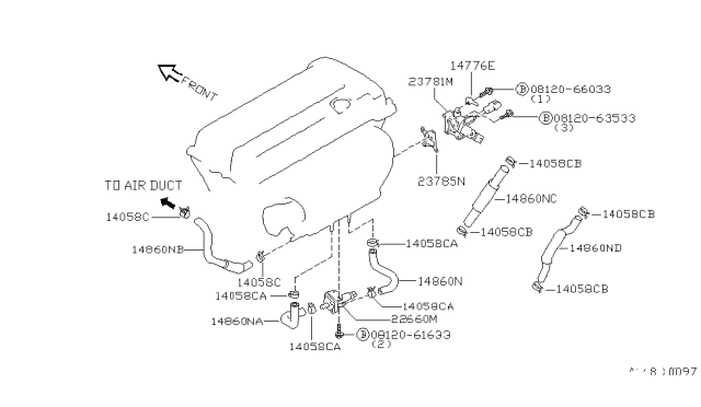 1999 Nissan 200SX Secondary Air System Diagram 2