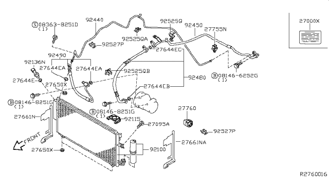 2008 Nissan Maxima Seal-Rubber Diagram for 92184-ZK30A