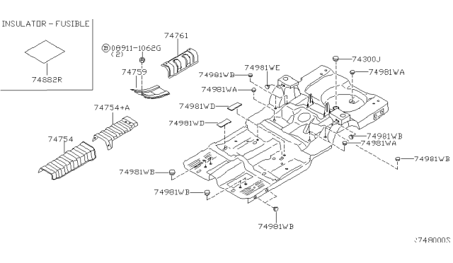 2004 Nissan Maxima Floor Fitting Diagram 2