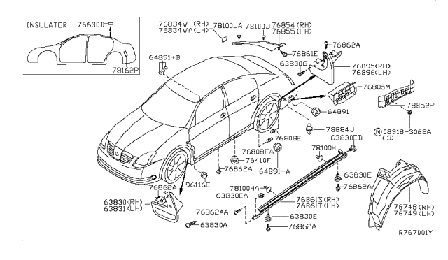 2007 Nissan Maxima Body Side Fitting Diagram 2