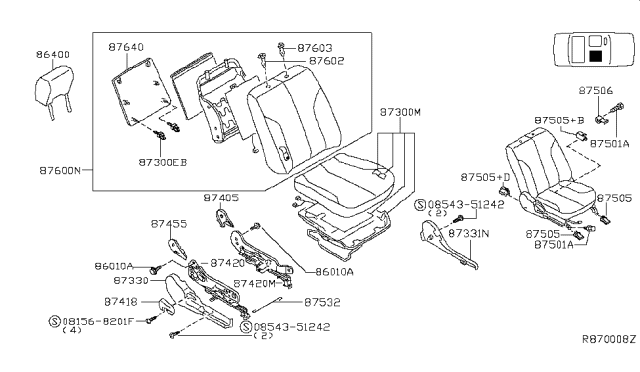 2006 Nissan Maxima Front Seat Diagram 6