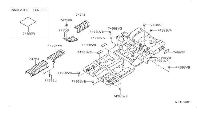 2008 Nissan Maxima Floor Fitting Diagram 1