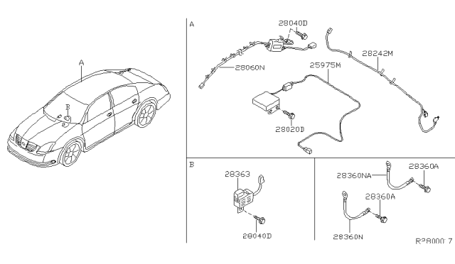 2006 Nissan Maxima Audio & Visual Diagram 1